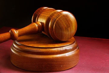 an arbitrator's wooden gavel